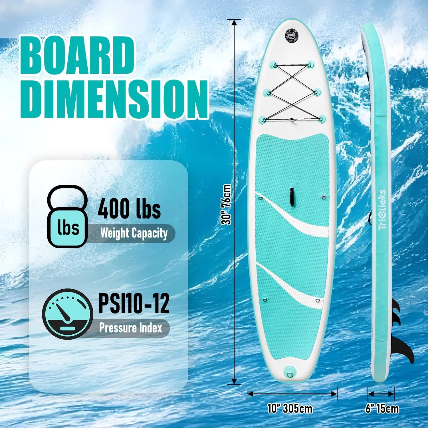 10' Inflatable Stand Up Paddle Board, Ultra-Light Wide Yoga Board for All Skill Levels with Premium SUP Paddleboard Accessories, 84L Waterproof Bag, Non-Slip Comfort Deck for Youth & Adults
