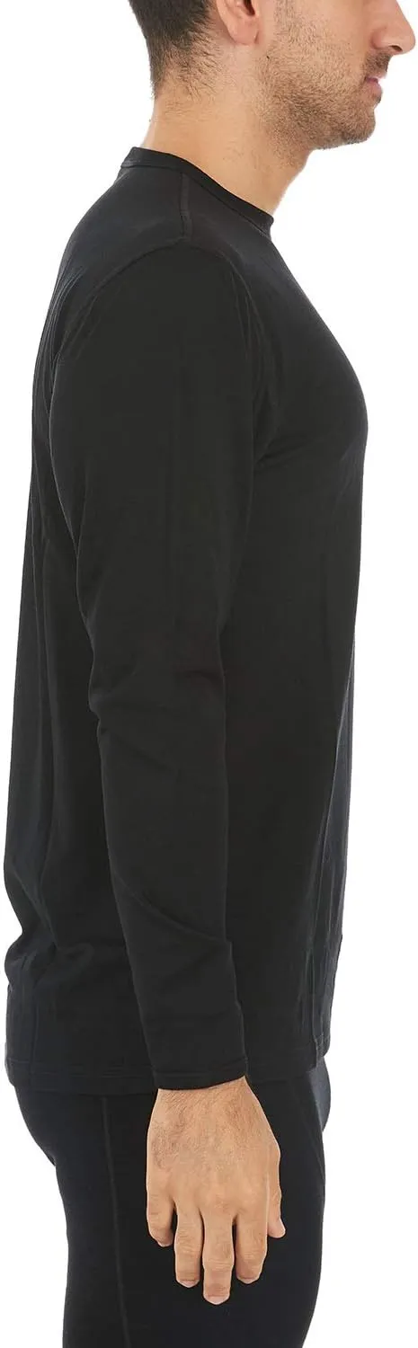 100% Merino Wool - Men's Long Sleeve Crew Shirt - Thermal Base Layer