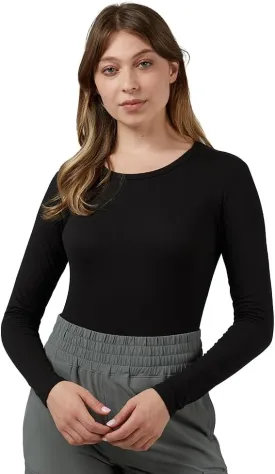 32 Degrees Heat Women's Lightweight Crew Baselayer Top | Form Fitting | Long Sleeve | 4-Way Stretch | Thermal