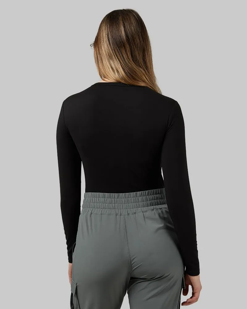 32 Degrees Heat Women's Lightweight Crew Baselayer Top | Form Fitting | Long Sleeve | 4-Way Stretch | Thermal