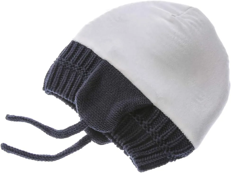 Baby Beanie Earflaps Hat - Infant Toddler Girls Boys Soft Warm Knit Hat Kids Winter Hat with Fleece Lining