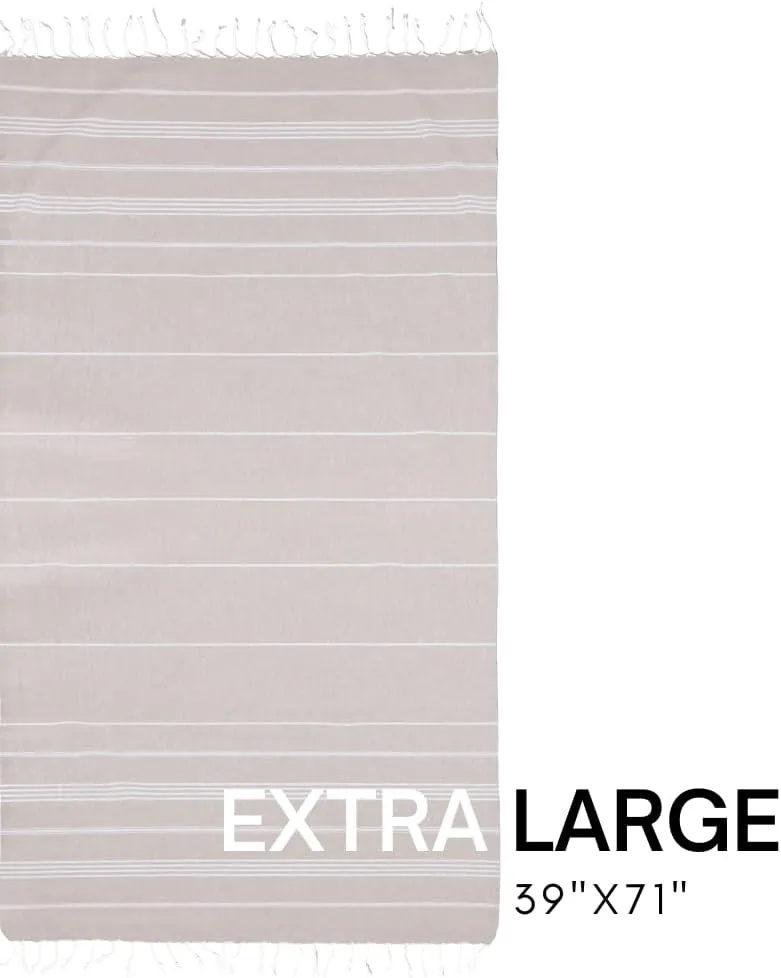 BAY LAUREL Turkish Beach Towel with Travel Bag 39 x 71 Quick Dry Sand Free Lightweight Large Oversized Towels Light