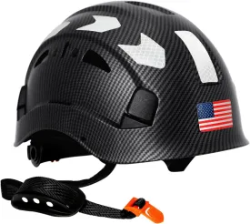 Carbon Fiber Pattern Hard Hats - Construction OSHA Approved Hard Hat,ANSI Z89.1 Type 1 Class C Adjustble Vented Safety Helmet for Men Women,6-Pt Suspension Low Profile Hard Hat with Chin Strap Cascos