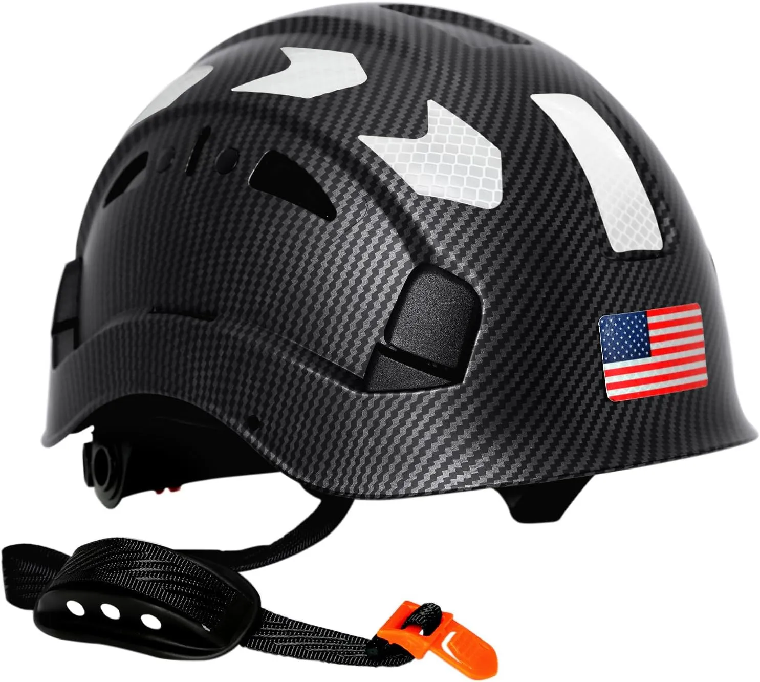 Carbon Fiber Pattern Hard Hats - Construction OSHA Approved Hard Hat,ANSI Z89.1 Type 1 Class C Adjustble Vented Safety Helmet for Men Women,6-Pt Suspension Low Profile Hard Hat with Chin Strap Cascos