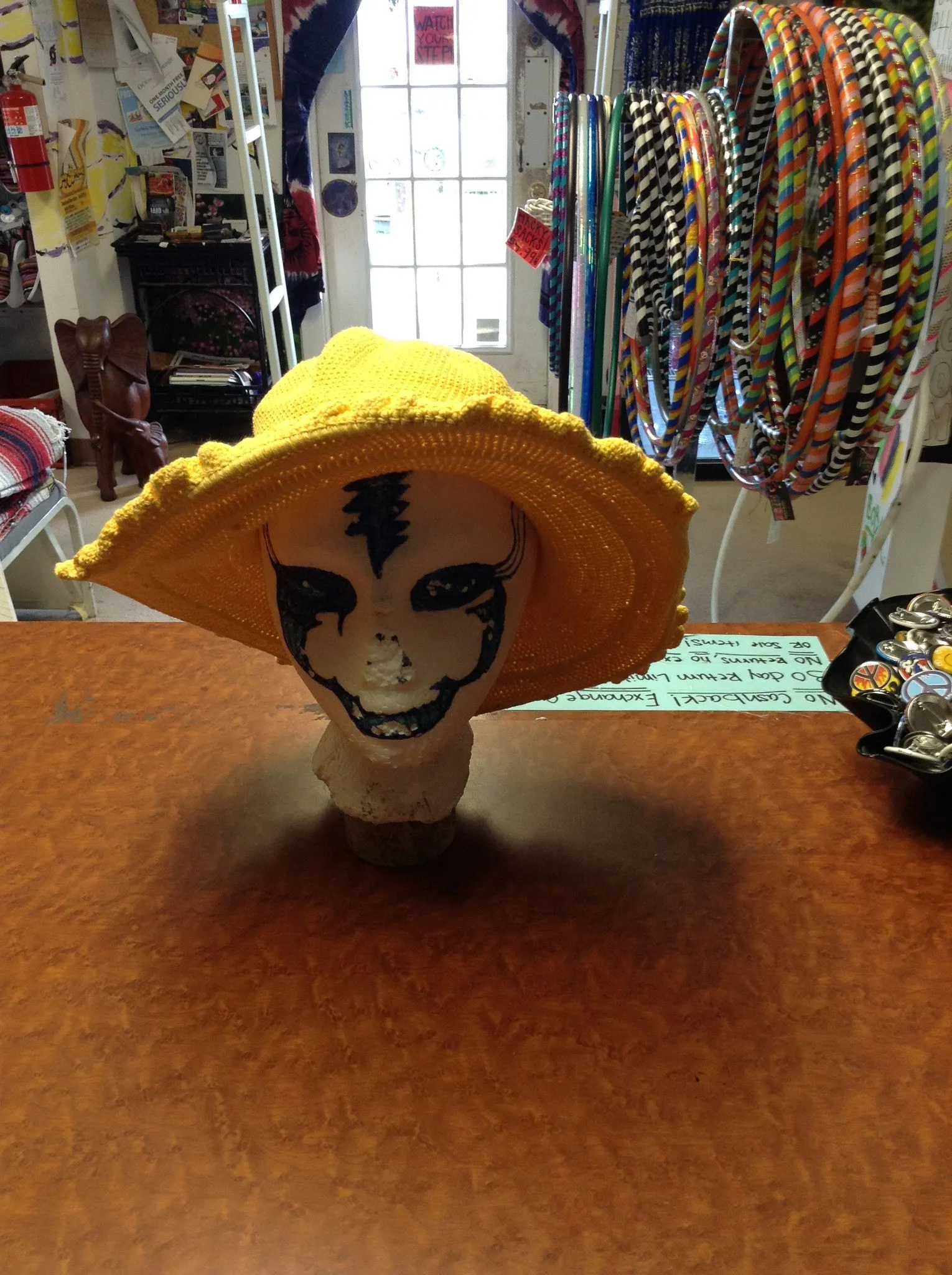 Crocheted Wide Brim Hat