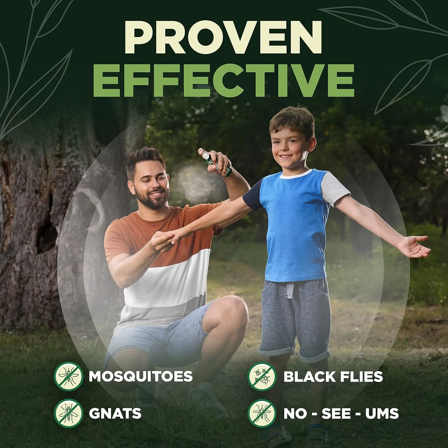 Deet-Free Insect & Mosquito Repellent Pack of 2 (8 oz)  Nice Smelling Insect Repellent with Lemongrass Oil Safe for Pets and Kids  Bug Spray for Mosquitoes, Gnats, Black Flies, and No-See-ums