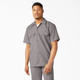 Dickies Men's Short Sleeve Work Shirt_Silver