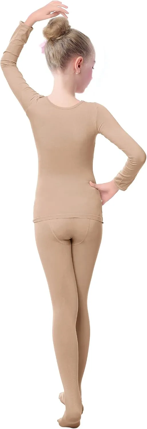 Girls Thermal Sets Tops & Pants Children Base Layer for Dance