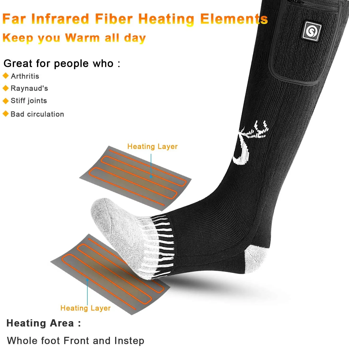 Heated Socks - Reinforced Comfort for Winter Use