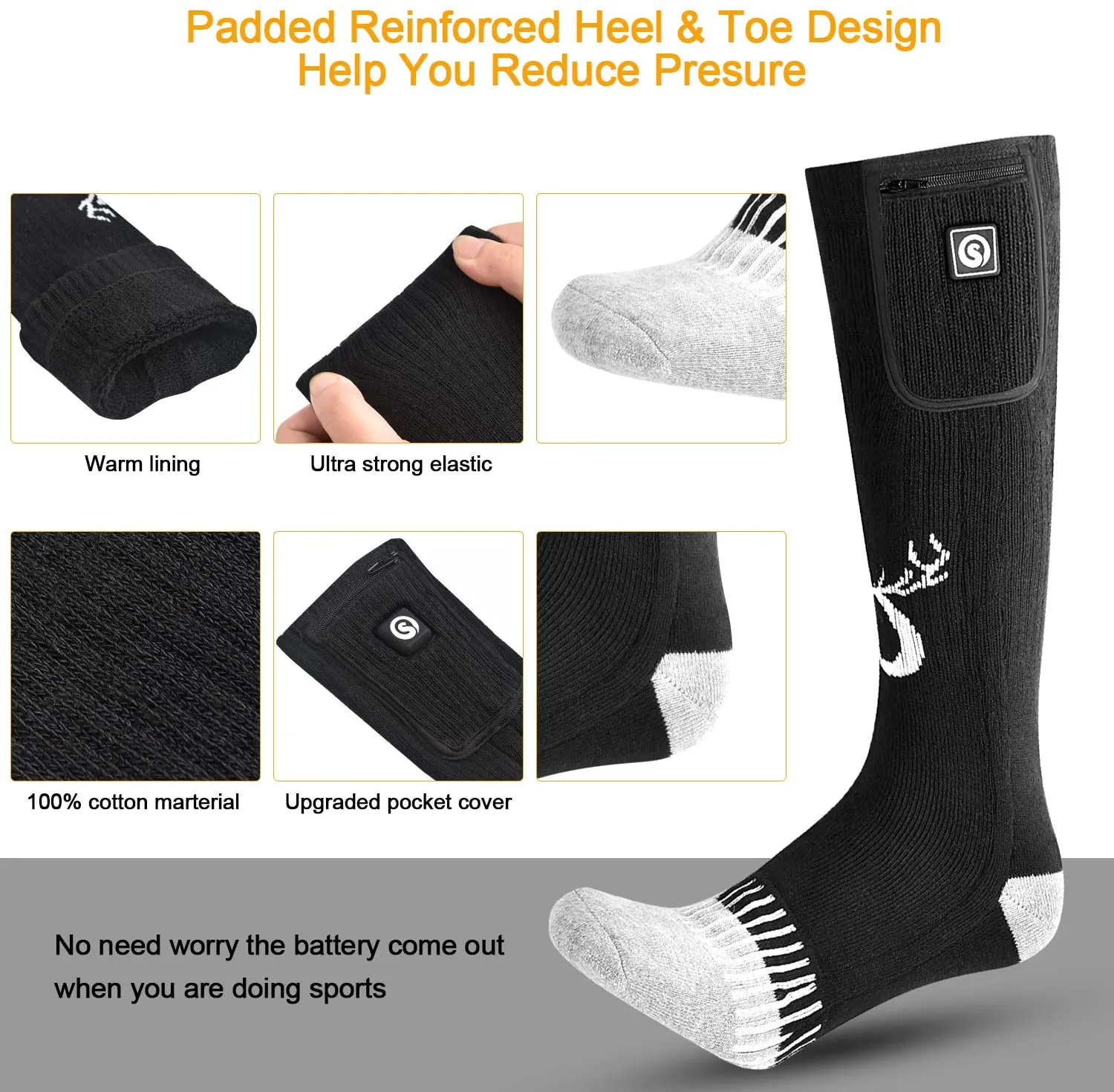 Heated Socks - Reinforced Comfort for Winter Use