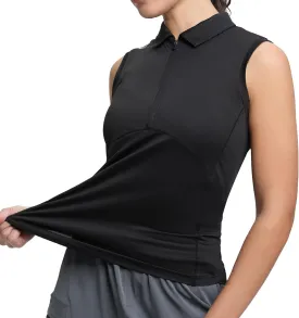 HOTSUIT Womens Golf Shirt Sleeveless Collared Golf Clothes Polo Shirts Quick Dry Lightweight V Neck UPF 50 