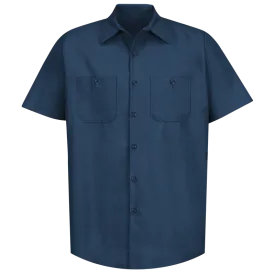 Men's Short Sleeve Industrial Work Shirt | Navy