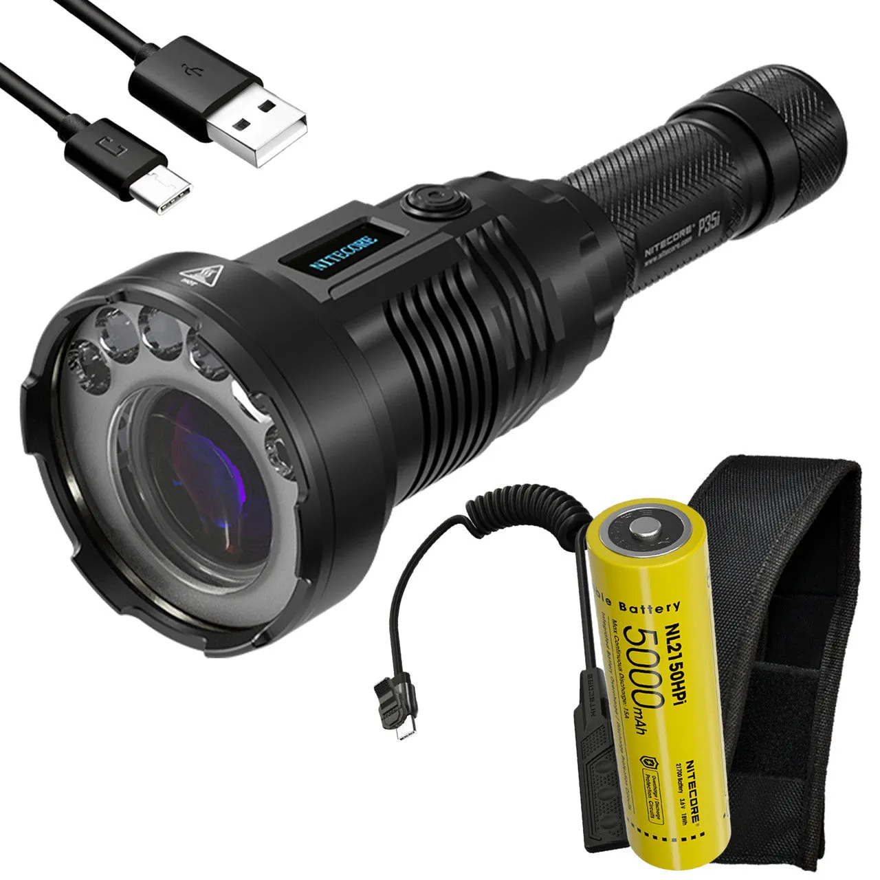 Nitecore P35i Long Throw LEP Flashlight (3000 Lumens | USB-C Rechargeable)