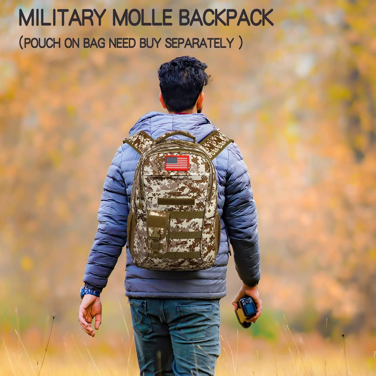 outdoor plus Camo Backpack for Boys,Military Teen Backpack with USB Port, Army Bookbag for School