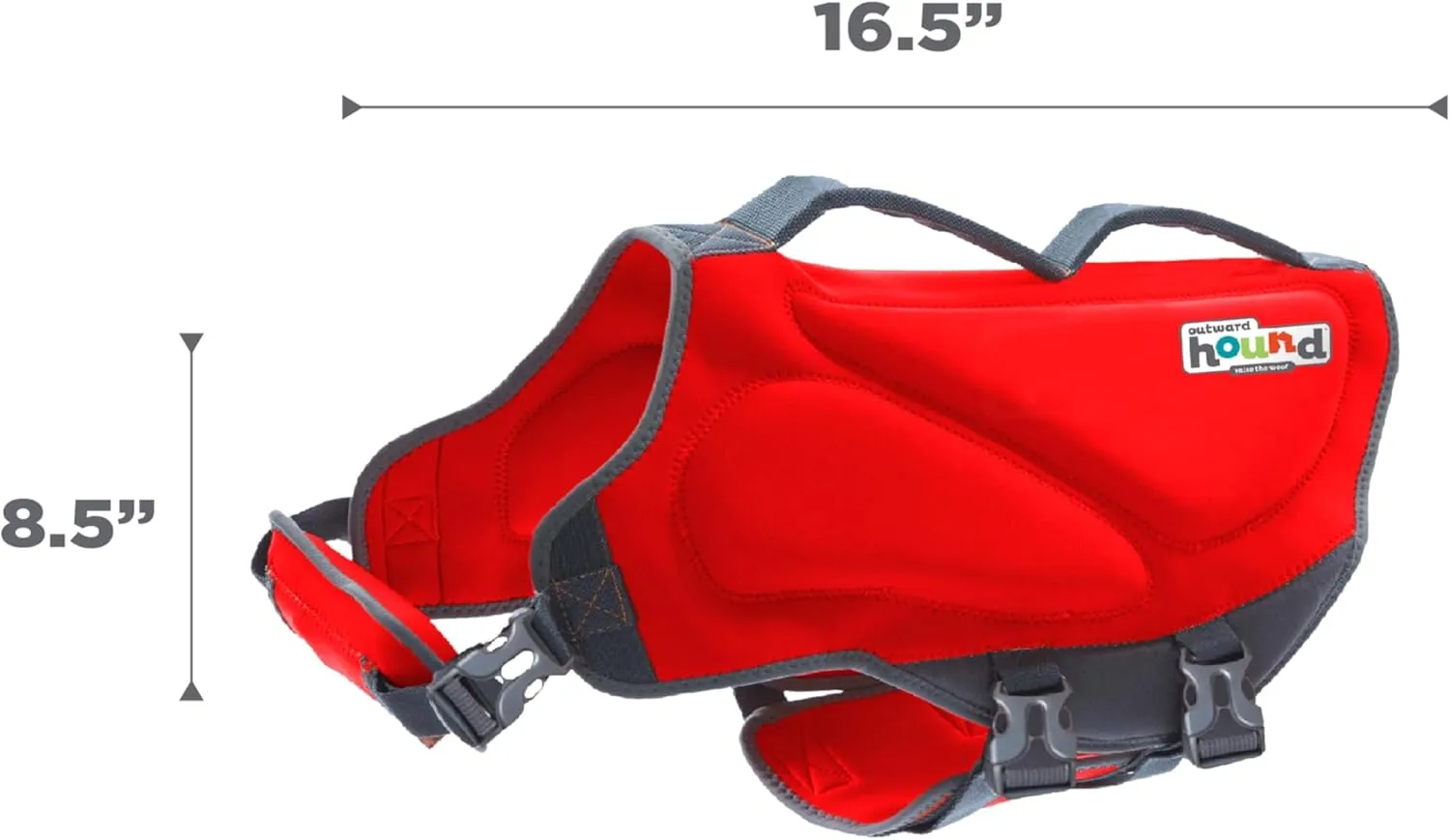 Outward Hound Dawson Swim Dog Life Jacket, High-Performance Neoprene Dog Life Vest for Swimming, Boating, and Water Safety, XL, Red