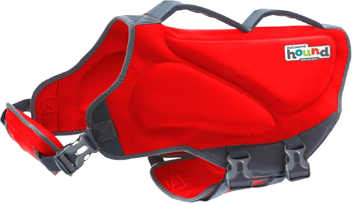 Outward Hound Dawson Swim Dog Life Jacket, High-Performance Neoprene Dog Life Vest for Swimming, Boating, and Water Safety, XL, Red