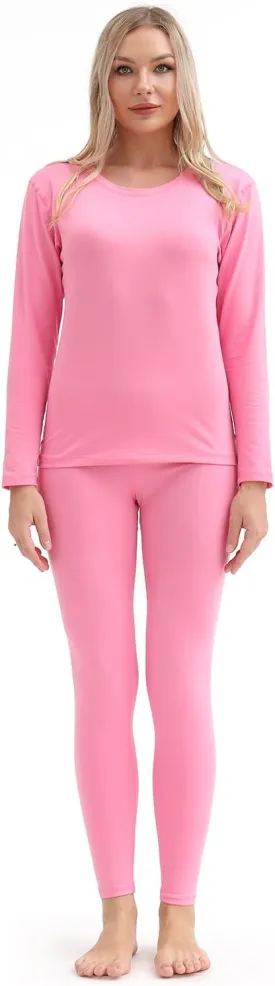 PISIQI Thermal Underwear Women Ultra-Soft Long Johns Set Base Layer Skiing Winter Warm Top & Bottom
