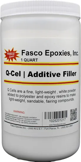 Q-Cel Filler for Boat, Fiberglass, and Surfboard Repairs - Quart