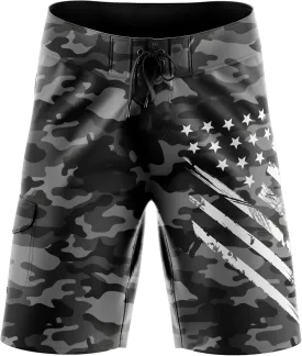 Tactical Pro Supply American Board Shorts - American Flag Board Shorts | Men's Swimwear, American Flag Swim Trunks w/Pockets