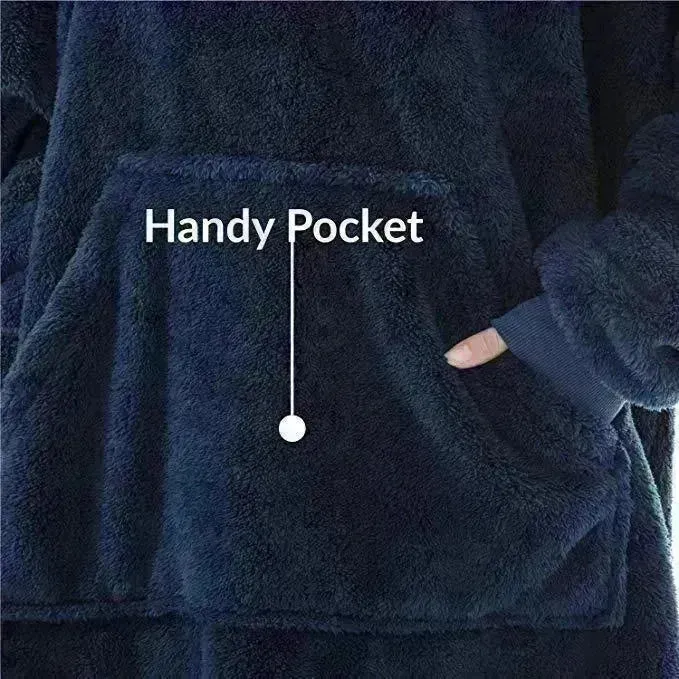 Thick Fleece Hooded Unisex Sweater Winter Double-sided Sweatshirt
