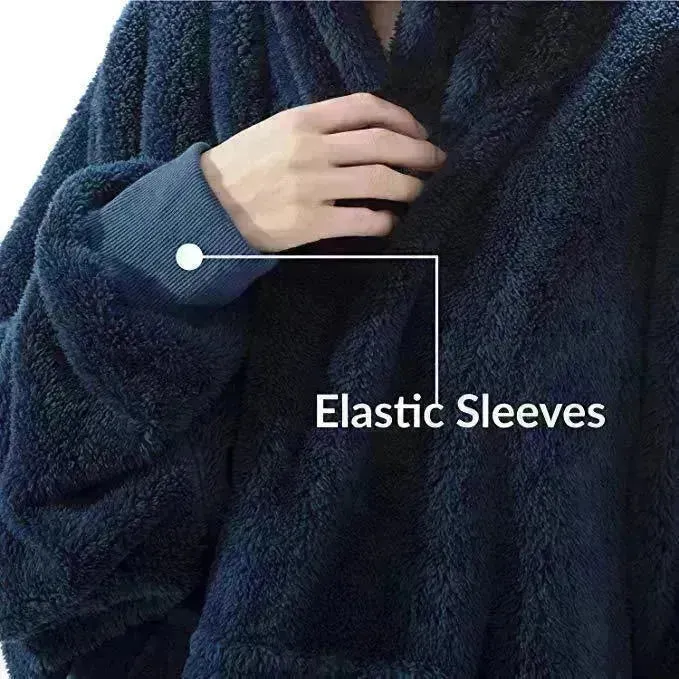 Thick Fleece Hooded Unisex Sweater Winter Double-sided Sweatshirt