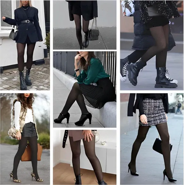 Warm fleece-lined tights