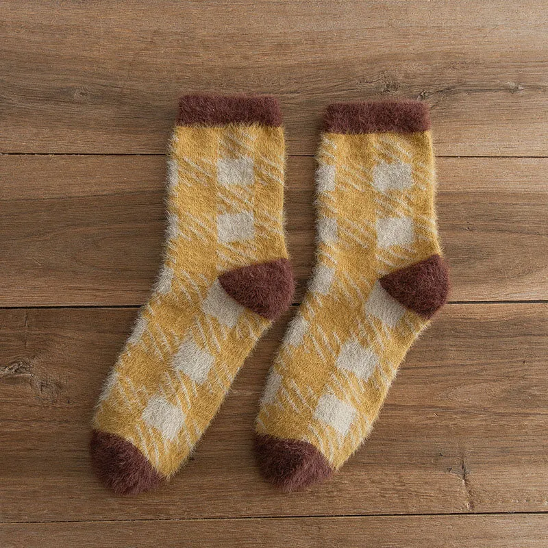 Warm Plaid Socks