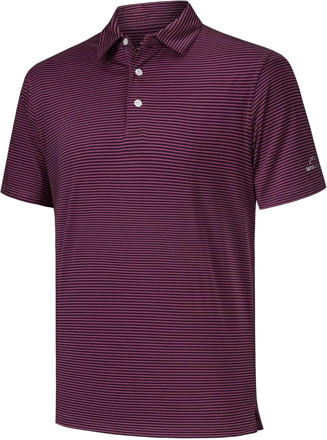 Willit Men's Golf Polo Shirts Short Sleeve Striped Performance Moisture Wicking