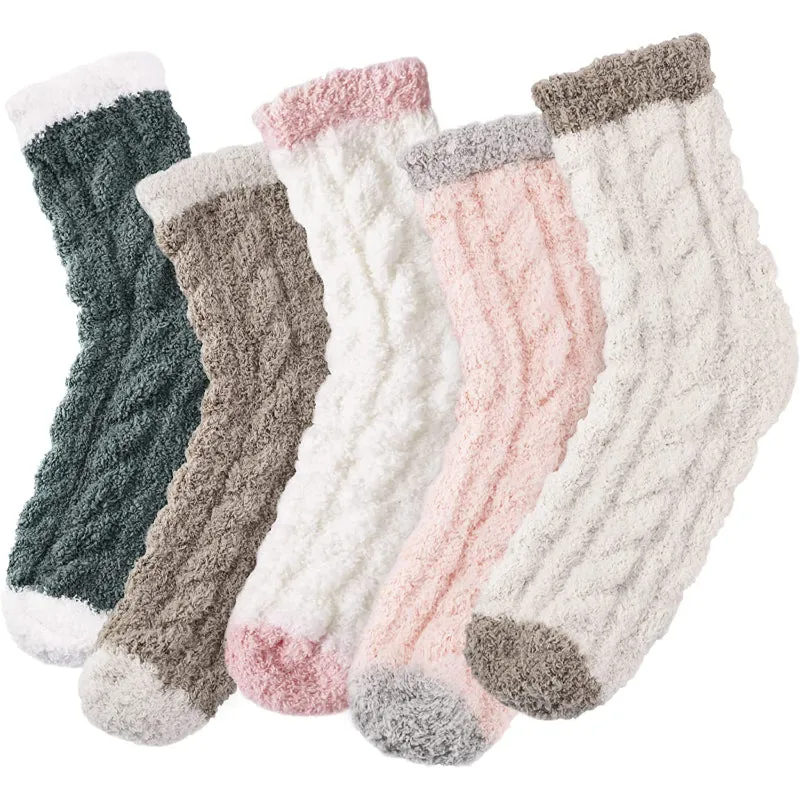 Womens Fuzzy Socks Fluffy Cozy Socks Warm Socks for Women Slipper Socks Soft Comfy Sleeping Socks