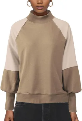 Women's Sweatshirts Long Sleeve Color Block Casual Pullover Y2K Tunic Tops 2024 Fall Clothes